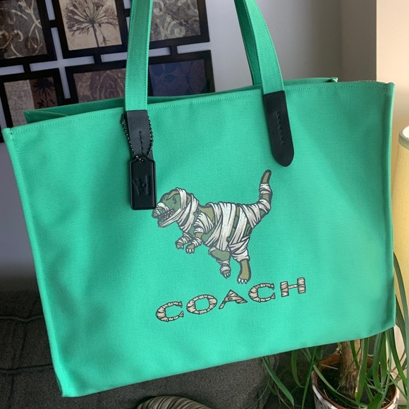 SOLD⛔️Authentic COACH 1941 Canvas/leather DINOSAUR L.Edition Michael Jordan tote - Picture 14 of 14